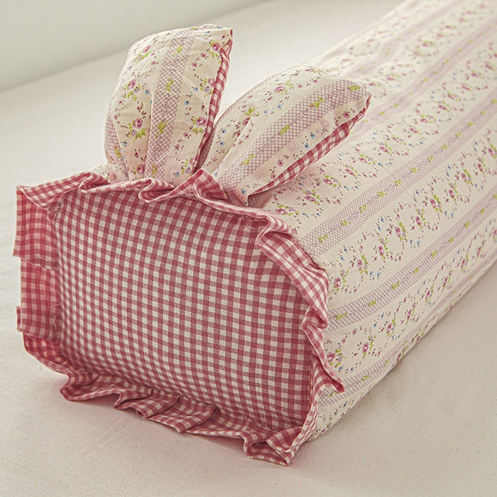 91家纺网 家纺一手货源 找家纺 眠多宝 2025新款全棉双层纱萌兔荞麦护颈枕枕头枕芯 清风