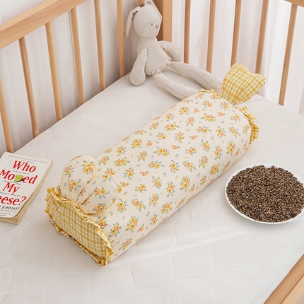 眠多宝 2025新款全棉双层纱萌兔荞麦护颈枕枕头枕芯 花语