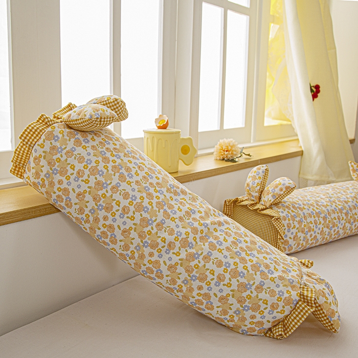 91家纺网 家纺一手货源 找家纺 眠多宝 2025新款全棉双层纱萌兔荞麦护颈枕枕头枕芯 静雅