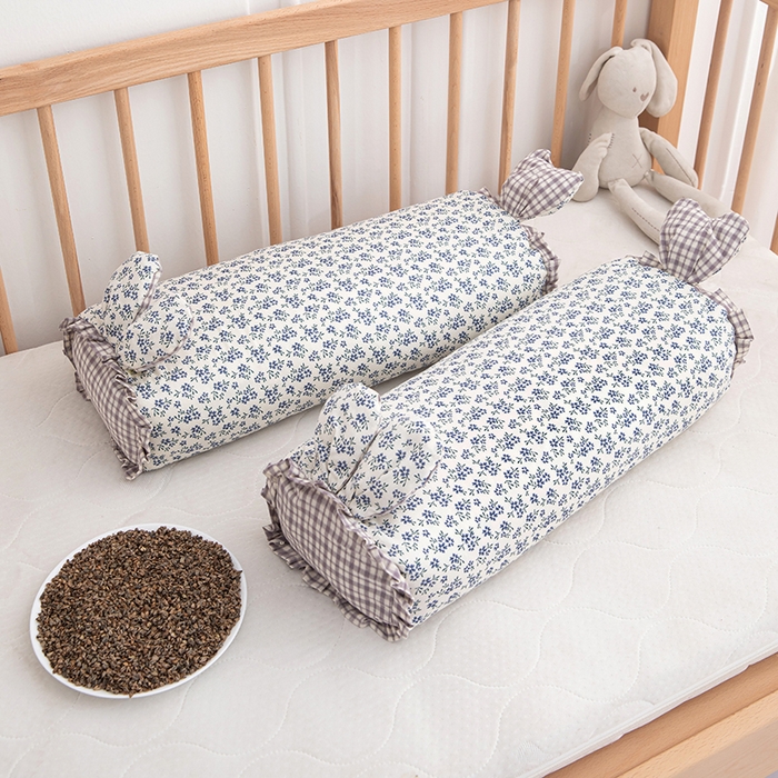 91家纺网 家纺一手货源 找家纺 眠多宝 2025新款全棉双层纱萌兔荞麦护颈枕枕头枕芯 仙草