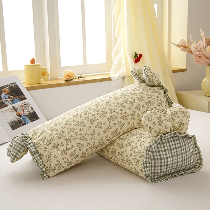 91家纺网 家纺一手货源 找家纺 眠多宝 2025新款全棉双层纱萌兔荞麦护颈枕枕头枕芯 蝶舞