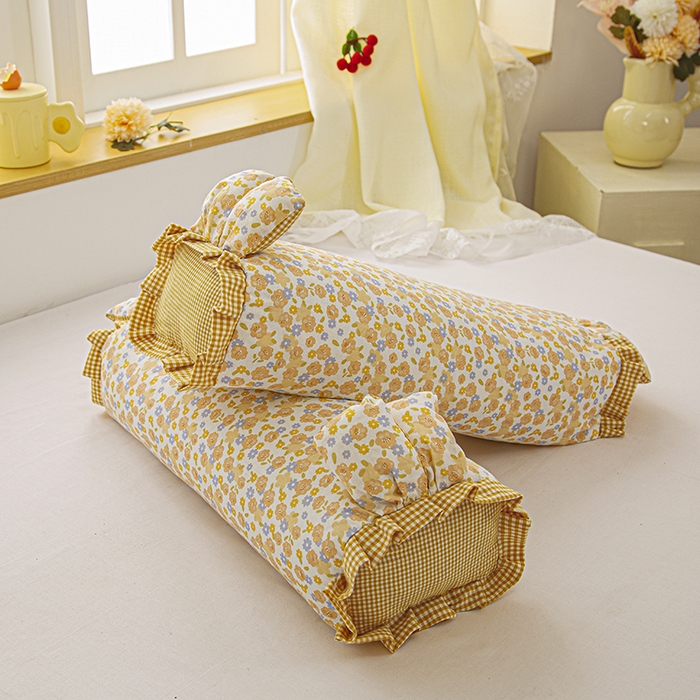 91家纺网 家纺一手货源 找家纺 眠多宝 2025新款全棉双层纱萌兔荞麦护颈枕枕头枕芯 静雅