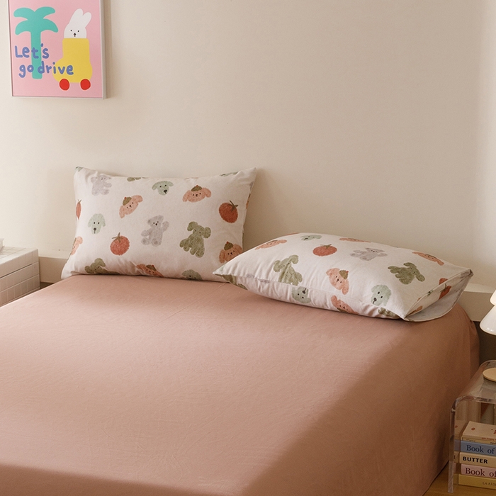 91家纺网 家纺一手货源 找家纺 （总）爱思佳 2025新款加厚全棉磨毛单品套件系列-单枕套