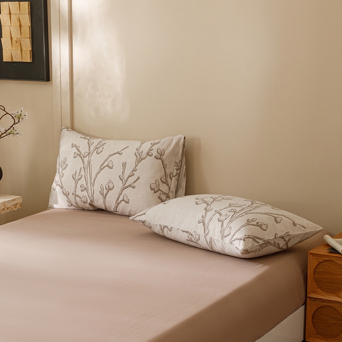 91家纺网 家纺一手货源 找家纺 （总）爱思佳 2025新款加厚全棉磨毛单品套件系列-单枕套