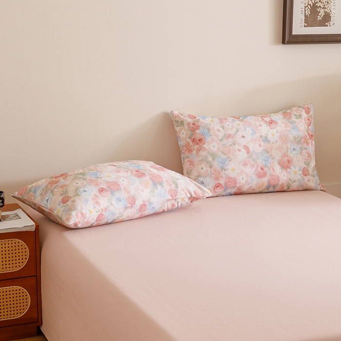 爱思佳 2025新款加厚全棉磨毛单品套件系列-单枕套 甜梦茶语