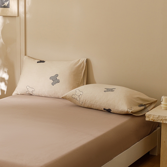 爱思佳 2025新款加厚全棉磨毛单品套件系列-单枕套 喜饰