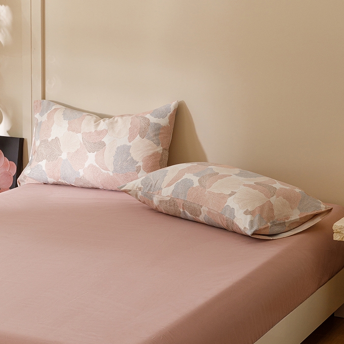 爱思佳 2025新款加厚全棉磨毛单品套件系列-单枕套 叶漫