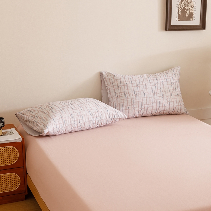 爱思佳 2025新款加厚全棉磨毛单品套件系列-单枕套 追影-豆沙