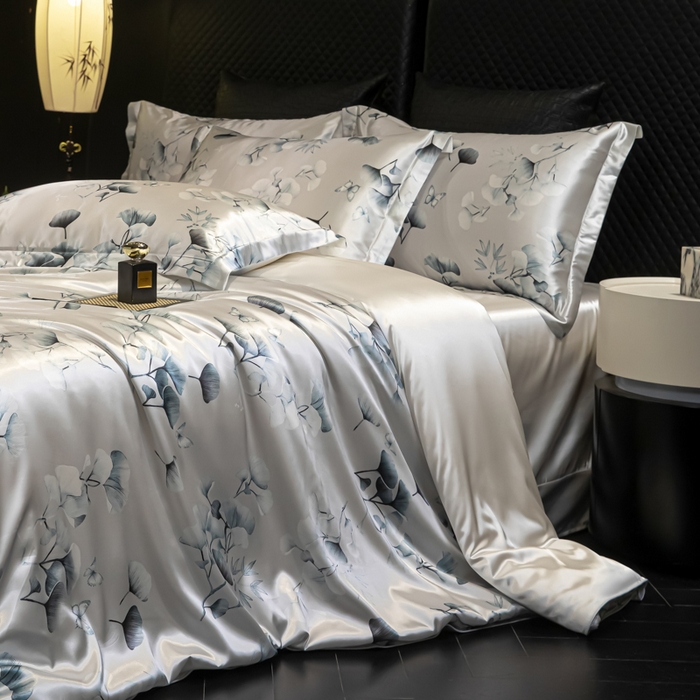 91家纺网 家纺一手货源 找家纺 【蒂梵熙家纺】2025新款夏季高端轻奢丝滑裸睡丝绸四件套冰丝豹纹水洗真丝斑马印花天丝四件套床上用品