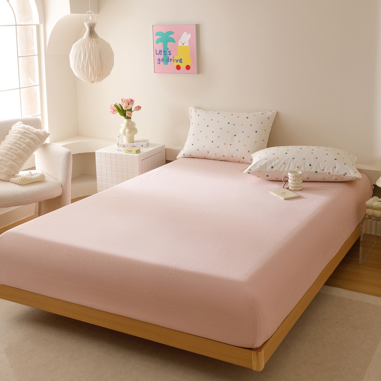 爱思佳 2025新款加厚全棉磨毛单品套件系列-单床笠 可可粉