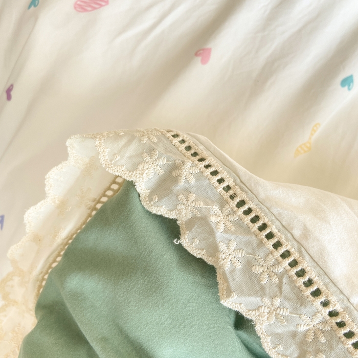 91家纺网 家纺一手货源 找家纺 （总）大麦家纺 25年新款高克重印花水洗棉花边四件套