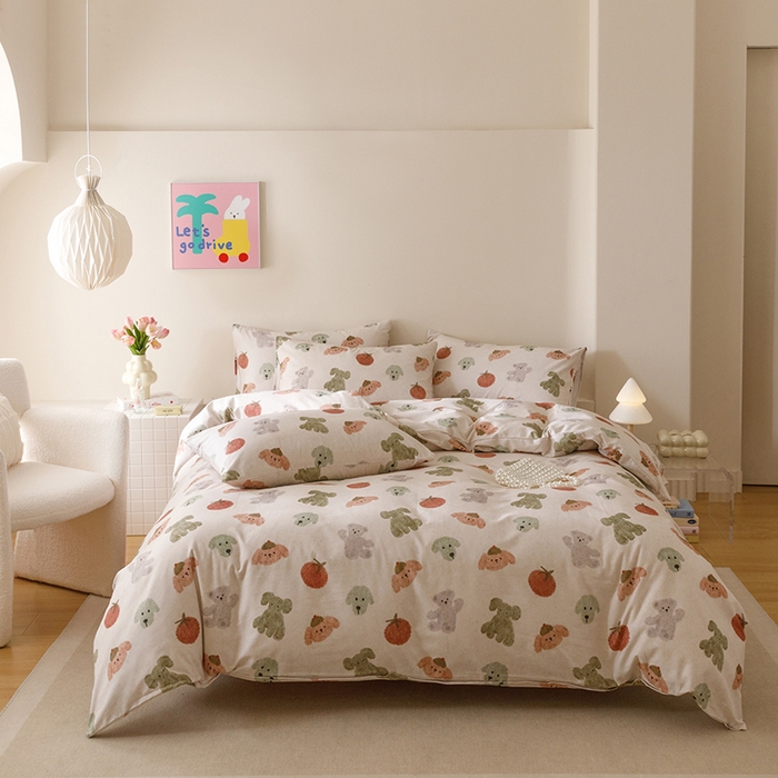 91家纺网 家纺一手货源 找家纺 （总）爱思佳 2025新款加厚全棉磨毛单品套件系列-单被套