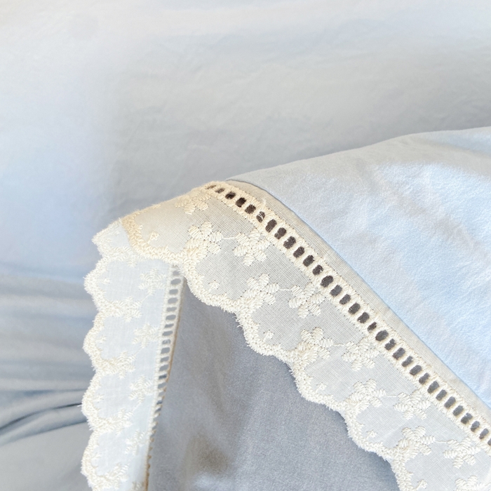 91家纺网 家纺一手货源 找家纺 大麦家纺 25年新款高克重印花水洗棉花边四件套 蝴蝶结