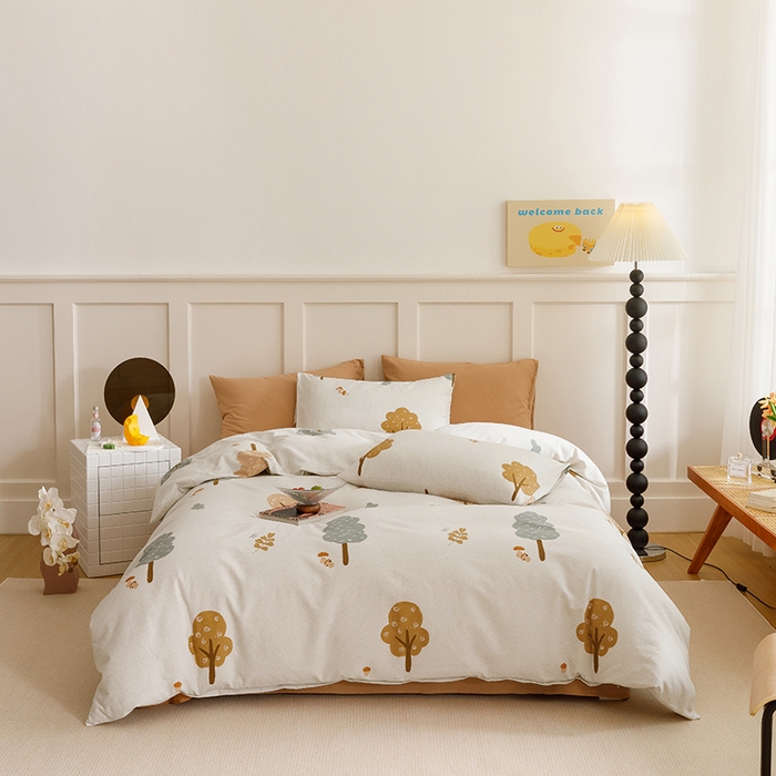 91家纺网 家纺一手货源 找家纺 爱思佳 2025新款加厚全棉磨毛单品套件系列-单被套 漫步时光