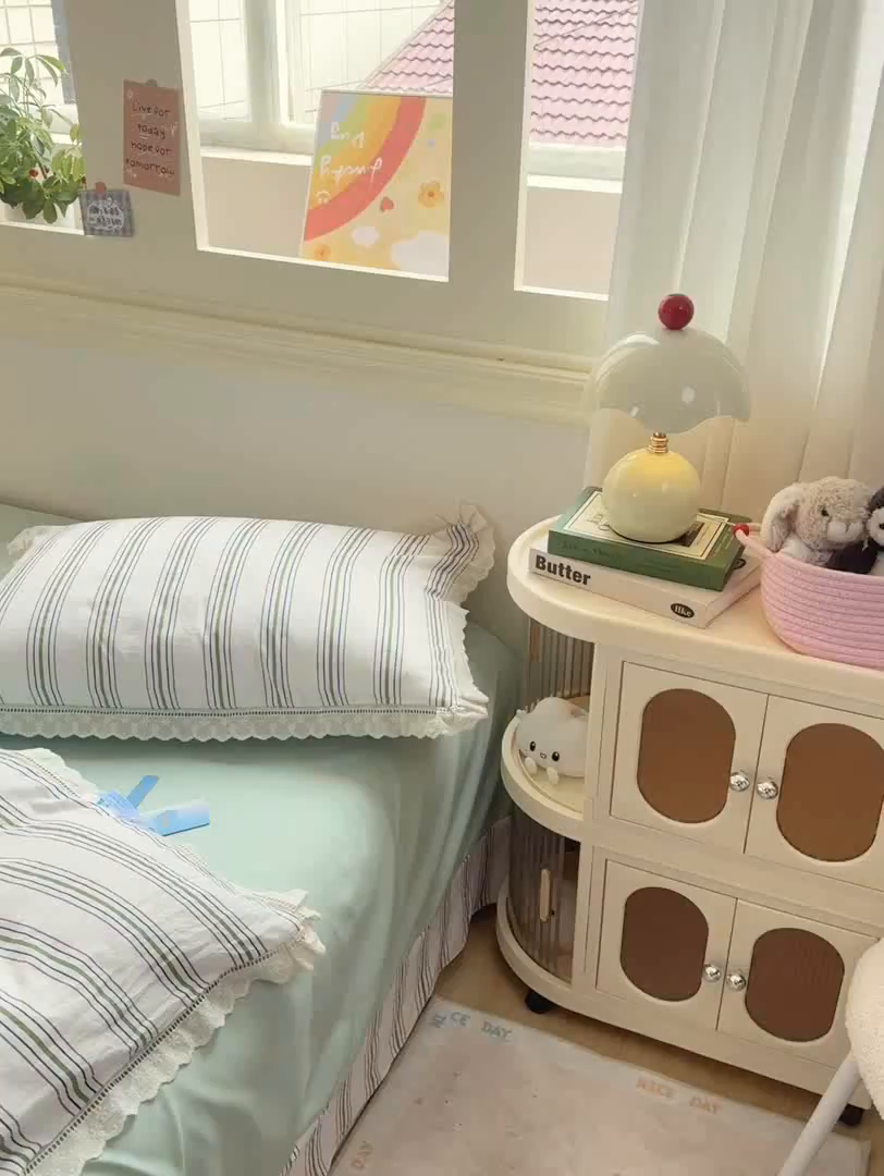 91家纺网 家纺一手货源 找家纺 大麦家纺 25年新款高克重印花水洗棉花边四件套 简希线条