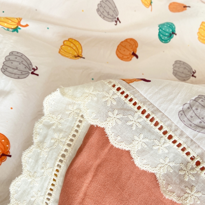 91家纺网 家纺一手货源 找家纺 大麦家纺 25年新款高克重印花水洗棉花边四件套 童话小南