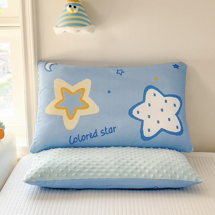 91家纺网 家纺一手货源 找家纺 （总）云恋 2025卡通全棉儿童豆豆枕午睡枕学生枕头幼儿园枕头小孩男孩女孩枕芯加枕套可拆卸