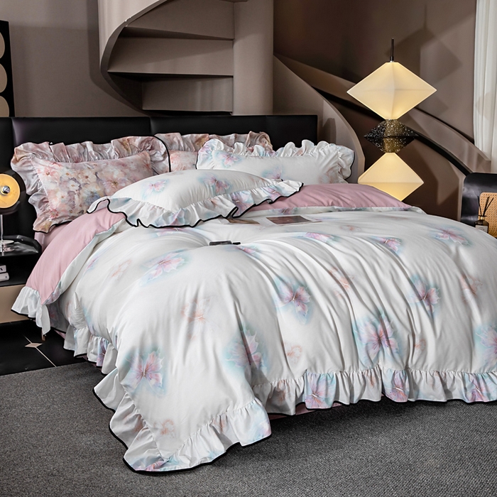 91家纺网 家纺一手货源 找家纺 （总）找底底家纺 2025新款御锦棉印花四件套系列