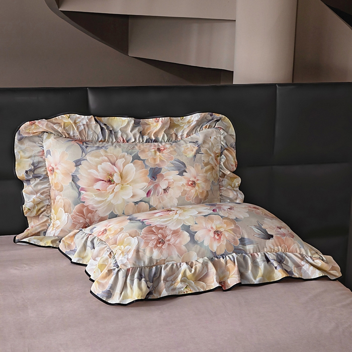 91家纺网 家纺一手货源 找家纺 找底底家纺 2025新款御锦棉印花四件套系列 繁花似锦