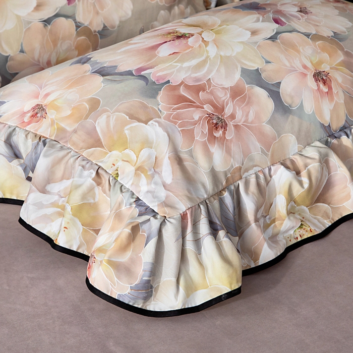 91家纺网 家纺一手货源 找家纺 找底底家纺 2025新款御锦棉印花四件套系列 繁花似锦