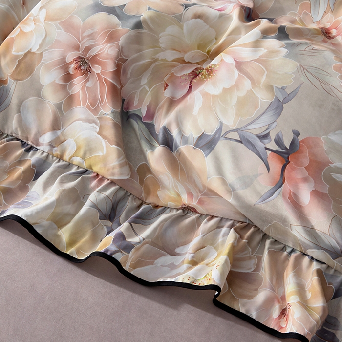 91家纺网 家纺一手货源 找家纺 找底底家纺 2025新款御锦棉印花四件套系列 繁花似锦