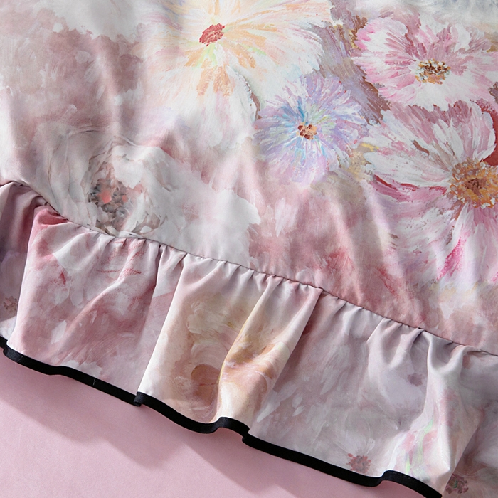 91家纺网 家纺一手货源 找家纺 找底底家纺 2025新款御锦棉印花四件套系列 芳香情丝