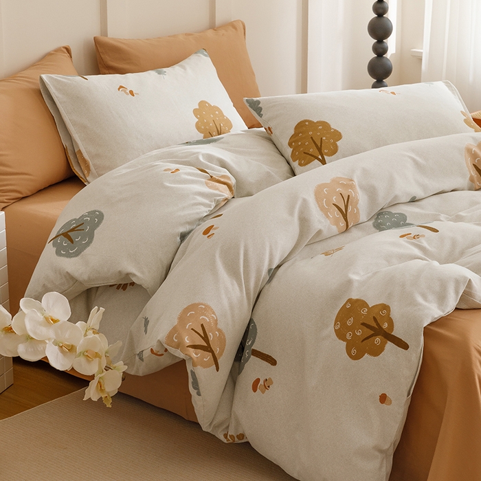 91家纺网 家纺一手货源 找家纺 爱思佳 2025新款加厚全棉磨毛单品套件系列-单被套 漫步时光