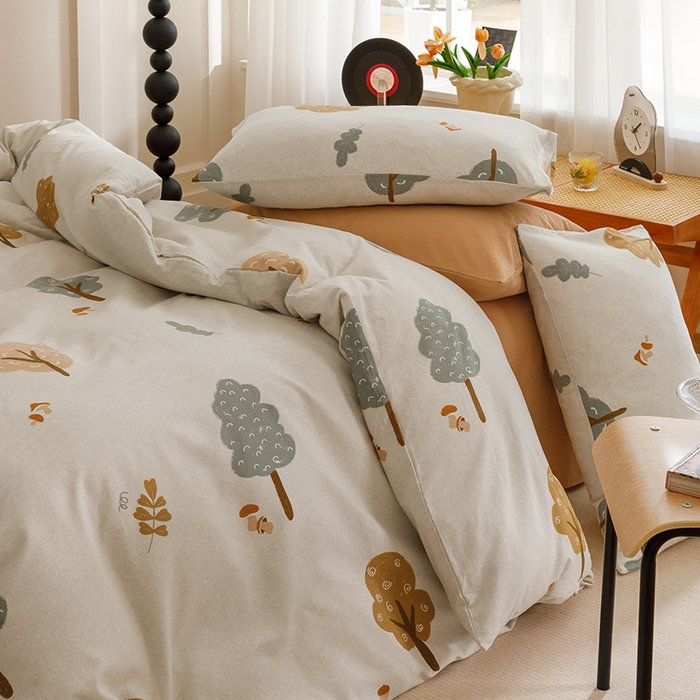 91家纺网 家纺一手货源 找家纺 爱思佳 2025新款加厚全棉磨毛单品套件系列-单被套 漫步时光