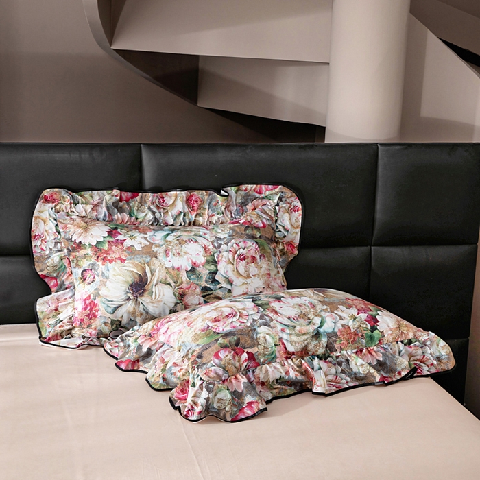 91家纺网 家纺一手货源 找家纺 找底底家纺 2025新款御锦棉印花四件套系列 复古花园