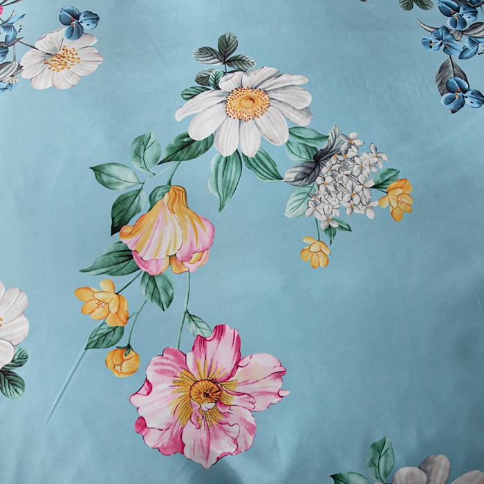 91家纺网 家纺一手货源 找家纺 找底底家纺 2025新款御锦棉印花四件套系列 花枝嫣然