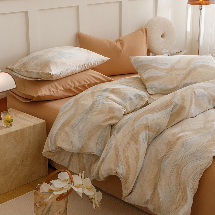 91家纺网 家纺一手货源 找家纺 爱思佳 2025新款加厚全棉磨毛单品套件系列-单被套 诺拉