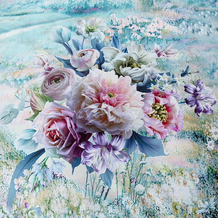 91家纺网 家纺一手货源 找家纺 找底底家纺 2025新款御锦棉印花四件套系列 空谷幽兰