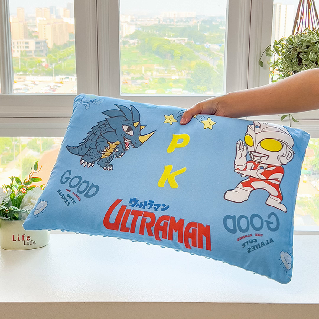 91家纺网 家纺一手货源 找家纺 （总）云恋 2025卡通全棉儿童豆豆枕午睡枕学生枕头幼儿园枕头小孩男孩女孩枕芯加枕套可拆卸