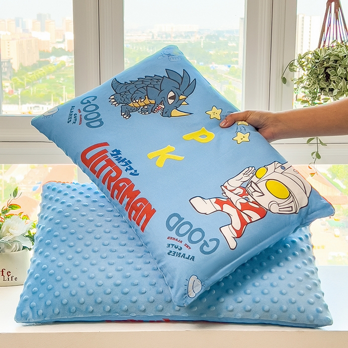 91家纺网 家纺一手货源 找家纺 （总）云恋 2025卡通全棉儿童豆豆枕午睡枕学生枕头幼儿园枕头小孩男孩女孩枕芯加枕套可拆卸