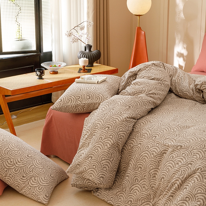 91家纺网 家纺一手货源 找家纺 爱思佳 2025新款加厚全棉磨毛单品套件系列-单被套 瑞秋