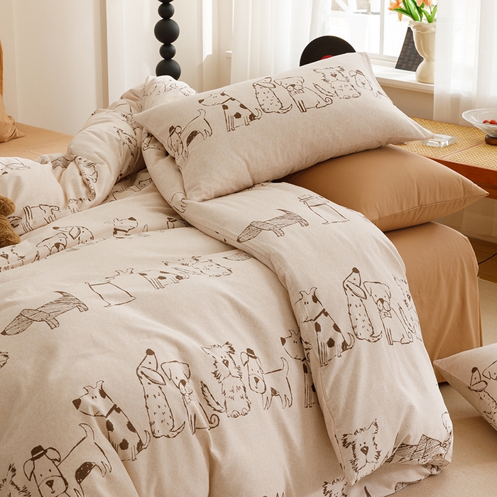 91家纺网 家纺一手货源 找家纺 爱思佳 2025新款加厚全棉磨毛单品套件系列-单被套 旺仔派