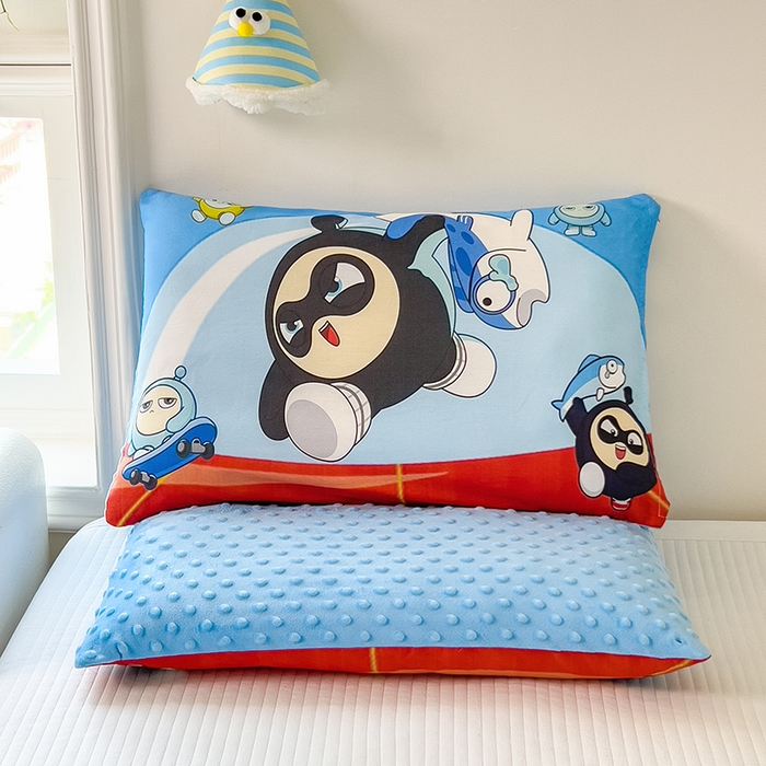 91家纺网 家纺一手货源 找家纺 （总）云恋 2025卡通全棉儿童豆豆枕午睡枕学生枕头幼儿园枕头小孩男孩女孩枕芯加枕套可拆卸