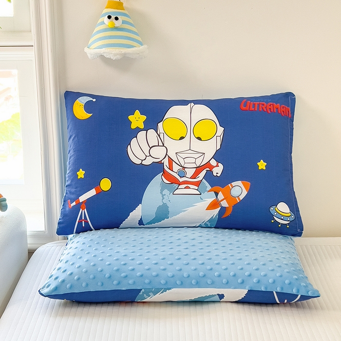 91家纺网 家纺一手货源 找家纺 （总）云恋 2025卡通全棉儿童豆豆枕午睡枕学生枕头幼儿园枕头小孩男孩女孩枕芯加枕套可拆卸