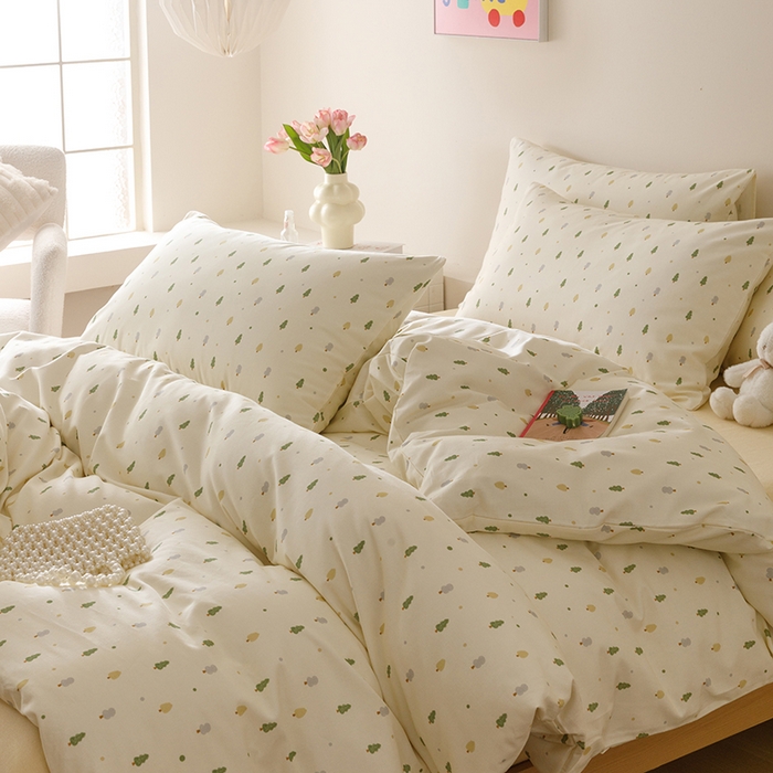 91家纺网 家纺一手货源 找家纺 爱思佳 2025新款加厚全棉磨毛单品套件系列-单被套 叶叶情深