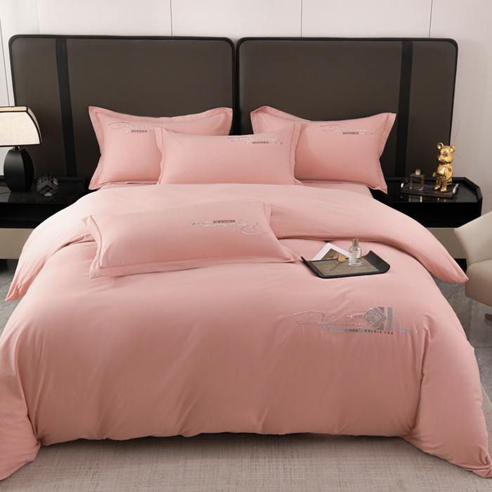 91家纺网 家纺一手货源 找家纺 （总）U品汇 2025新品40S长绒棉加厚全棉纯棉陶瓷磨毛刺绣花四件套100%棉碳素磨毛