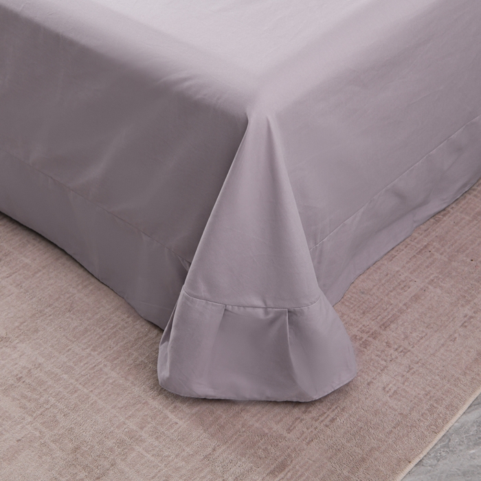 91家纺网 家纺一手货源 找家纺 U品汇 2025新品40S长绒棉加厚全棉纯棉陶瓷磨毛刺绣花四件套100%棉碳素磨毛 碧海蓝天-淡雅紫