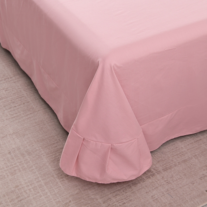 91家纺网 家纺一手货源 找家纺 U品汇 2025新品40S长绒棉加厚全棉纯棉陶瓷磨毛刺绣花四件套100%棉碳素磨毛 碧海蓝天-贵族粉