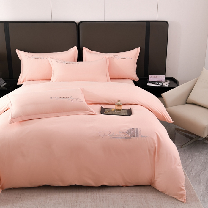 91家纺网 家纺一手货源 找家纺 U品汇 2025新品40S长绒棉加厚全棉纯棉陶瓷磨毛刺绣花四件套100%棉碳素磨毛 碧海蓝天-玲珑玉