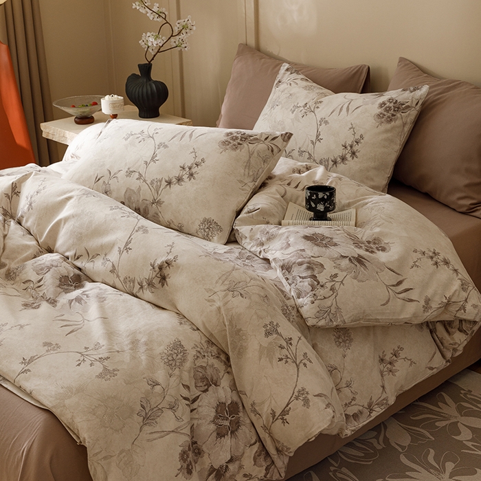 91家纺网 家纺一手货源 找家纺 爱思佳 2025新款加厚全棉磨毛单品套件系列-单被套 远黛灰