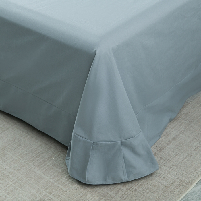 91家纺网 家纺一手货源 找家纺 U品汇 2025新品40S长绒棉加厚全棉纯棉陶瓷磨毛刺绣花四件套100%棉碳素磨毛 碧海蓝天-月光蓝