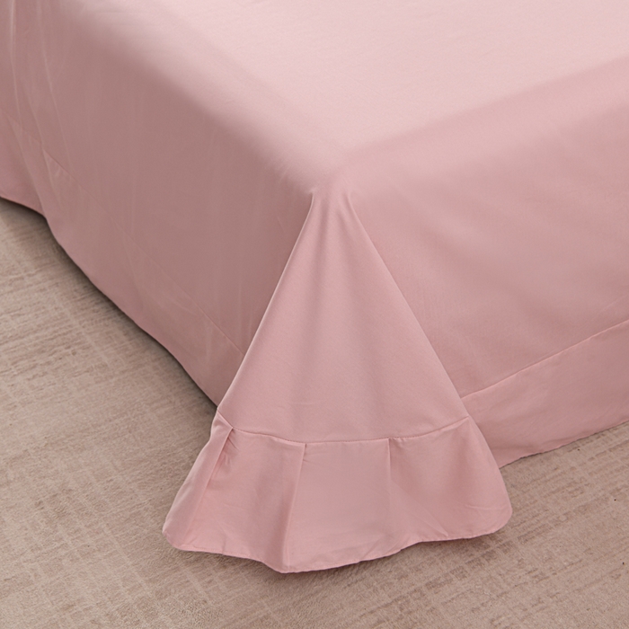 91家纺网 家纺一手货源 找家纺 U品汇 2025新品40S长绒棉加厚全棉纯棉陶瓷磨毛刺绣花四件套100%棉碳素磨毛 春漫-贵族粉