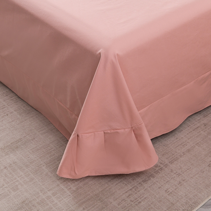 91家纺网 家纺一手货源 找家纺 U品汇 2025新品40S长绒棉加厚全棉纯棉陶瓷磨毛刺绣花四件套100%棉碳素磨毛 春漫-西柚色