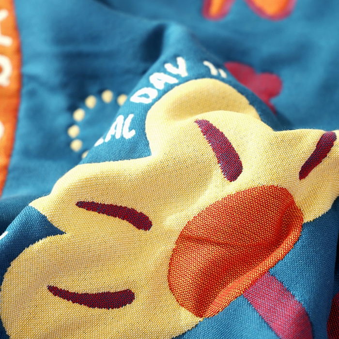 91家纺网 家纺一手货源 找家纺 （总）朴尔家纺-毛巾被2025新款全棉加厚八层纱布大版花萌宠絮花系列枕巾