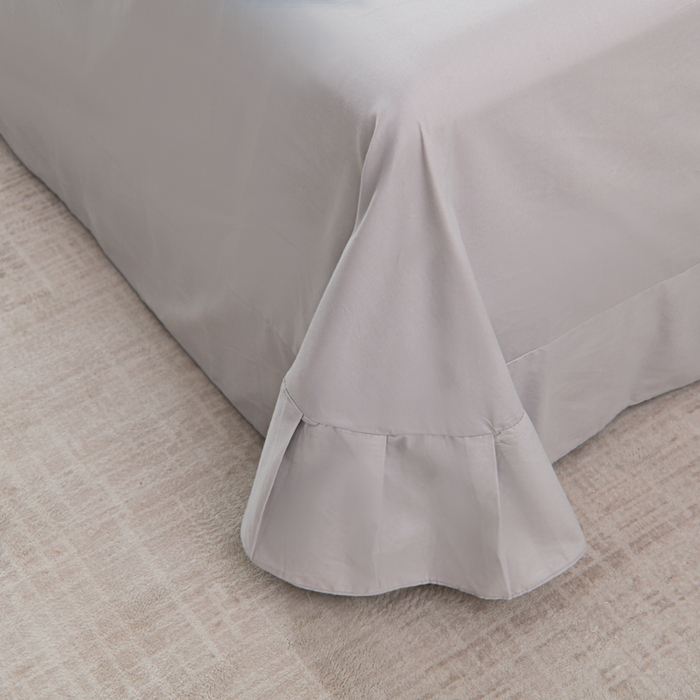 91家纺网 家纺一手货源 找家纺 U品汇 2025新品40S长绒棉加厚全棉纯棉陶瓷磨毛刺绣花四件套100%棉碳素磨毛 春漫-银灰