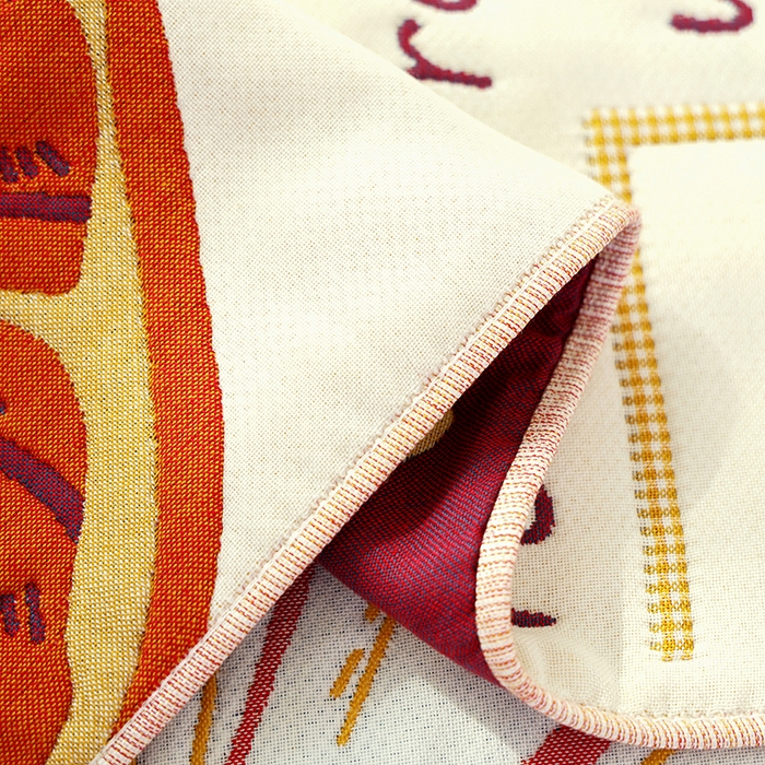 91家纺网 家纺一手货源 找家纺 朴尔家纺-毛巾被2025新款全棉加厚八层纱布大版花萌宠絮花系列枕巾 快乐柠檬52*78一对